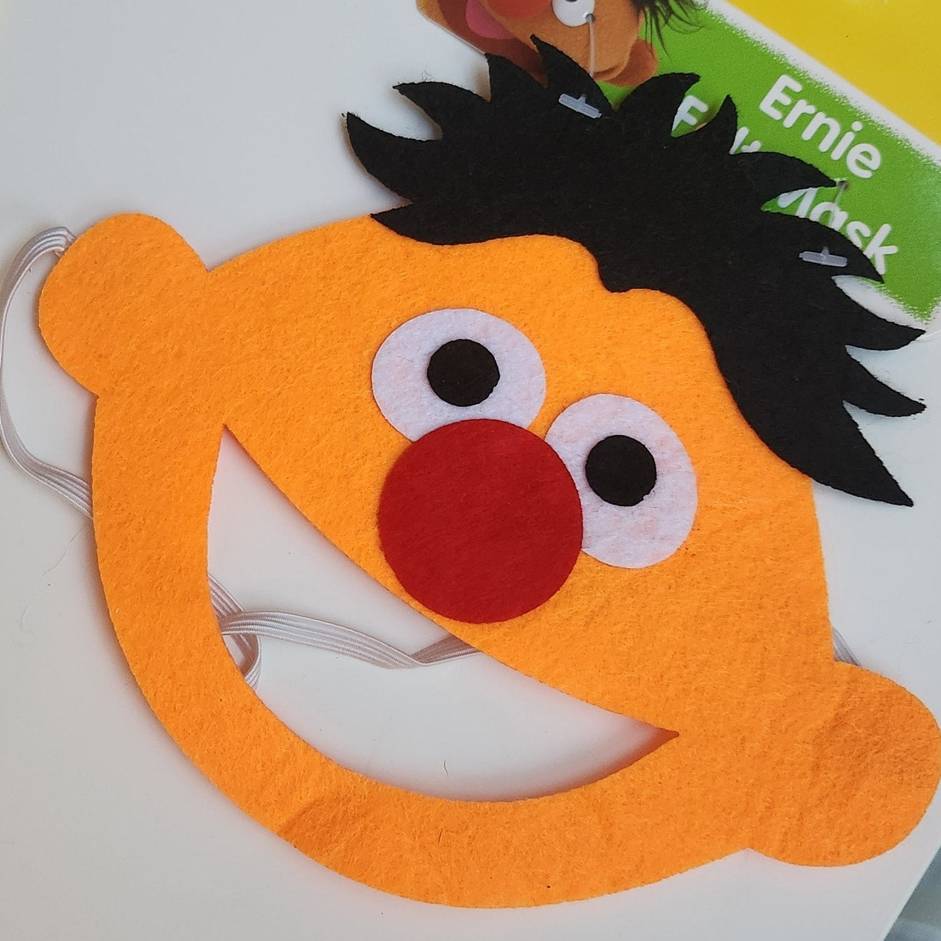 🧡 Sesame Street Felt Masks Set of 4 – Big Bird, Oscar the Grouch, Bert, and Ernie – Kids Dress-Up Party Favors Halloween