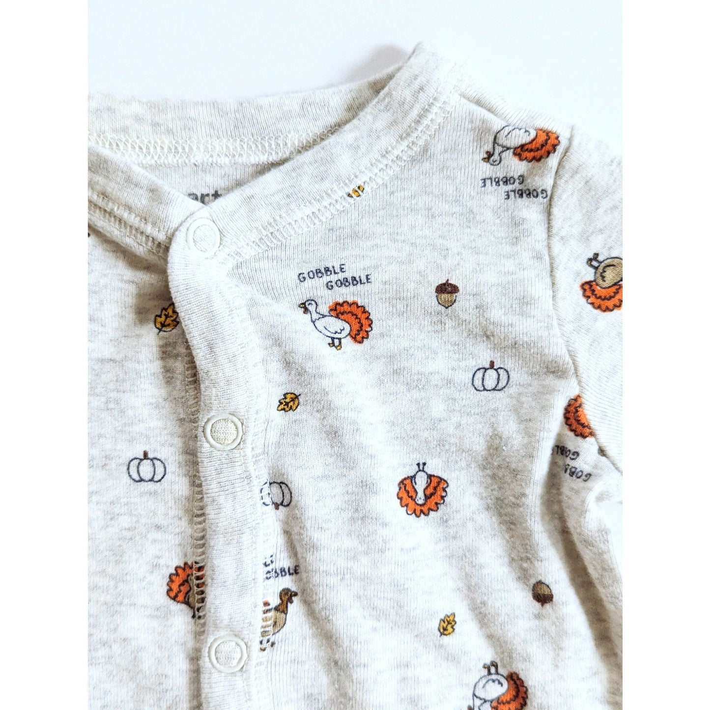 Thanksgiving Footie Pajamas – Turkey Snap Sleep & Play Unisex - 3M