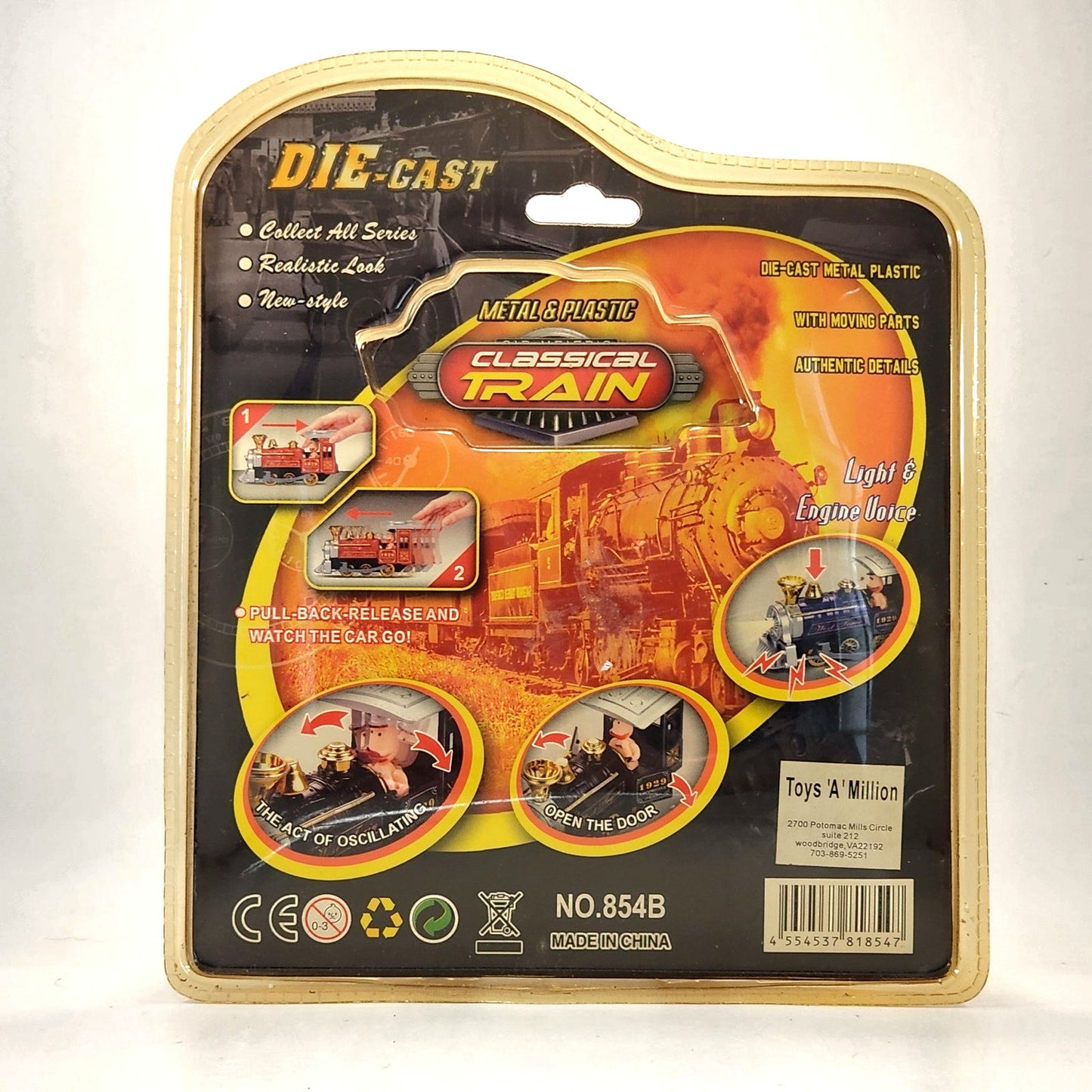 Vintage Style 1929 Locomotive Model NIB | Die-Cast Train w/ Light & Sound