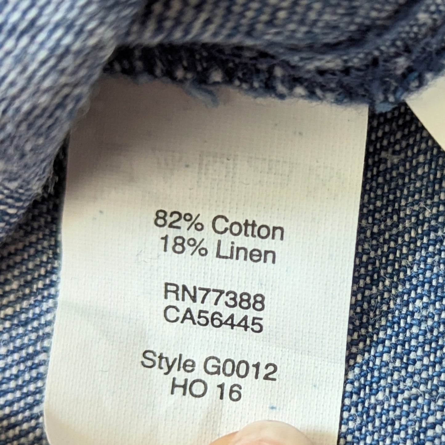 Madewell 3/4 Sleeve Denim Shift Dress Cotton Linen Blend Raw Hem | Women's Size XXS