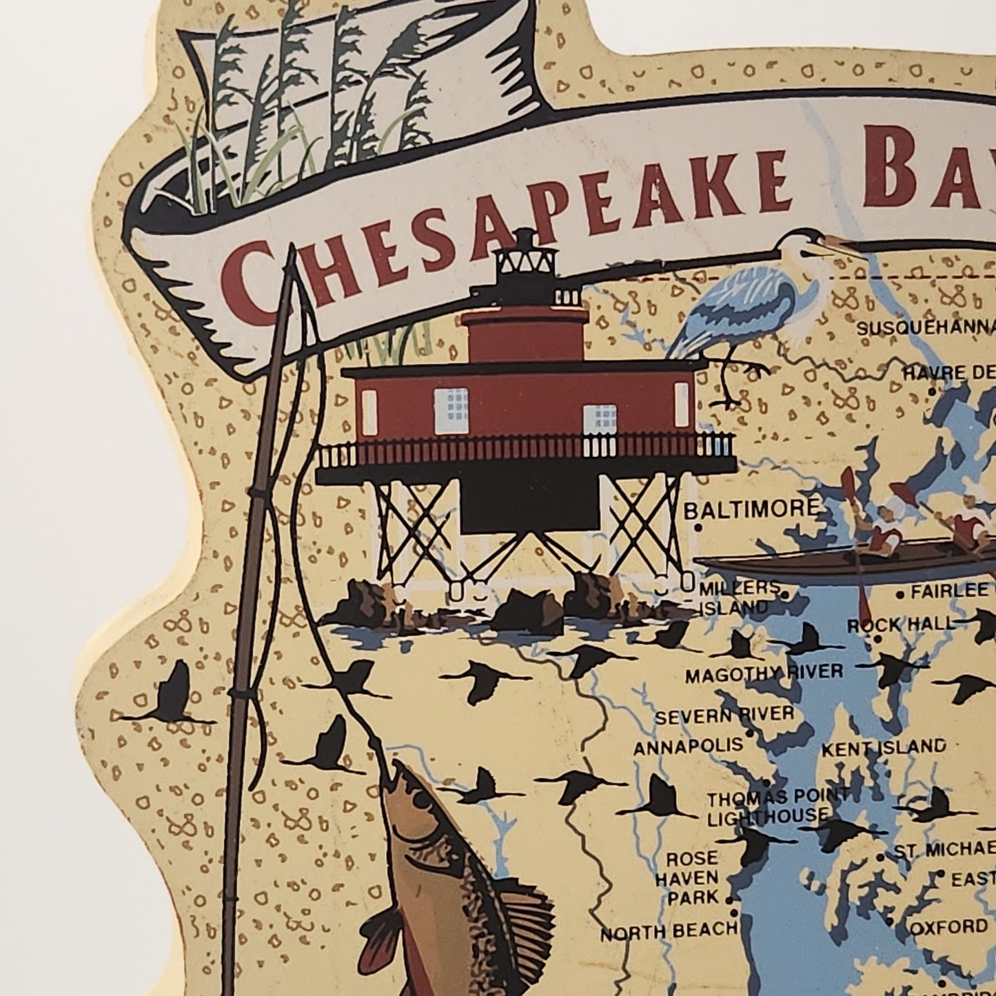 Chesapeake Bay Shelf Sitter | Historic Trails & Waterways Collection | 2005, Faline Signed