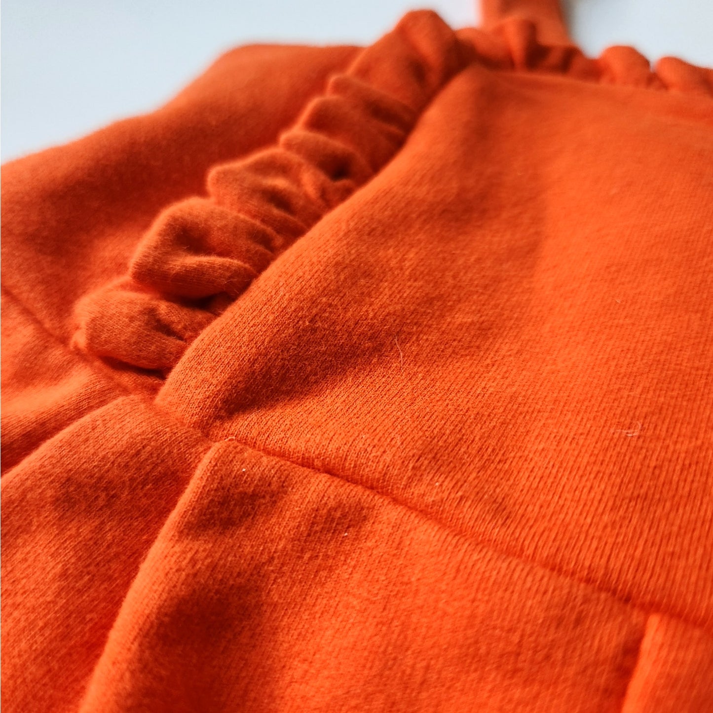 Orange Ruffle Strap Romper | 6–12 Months | NWT