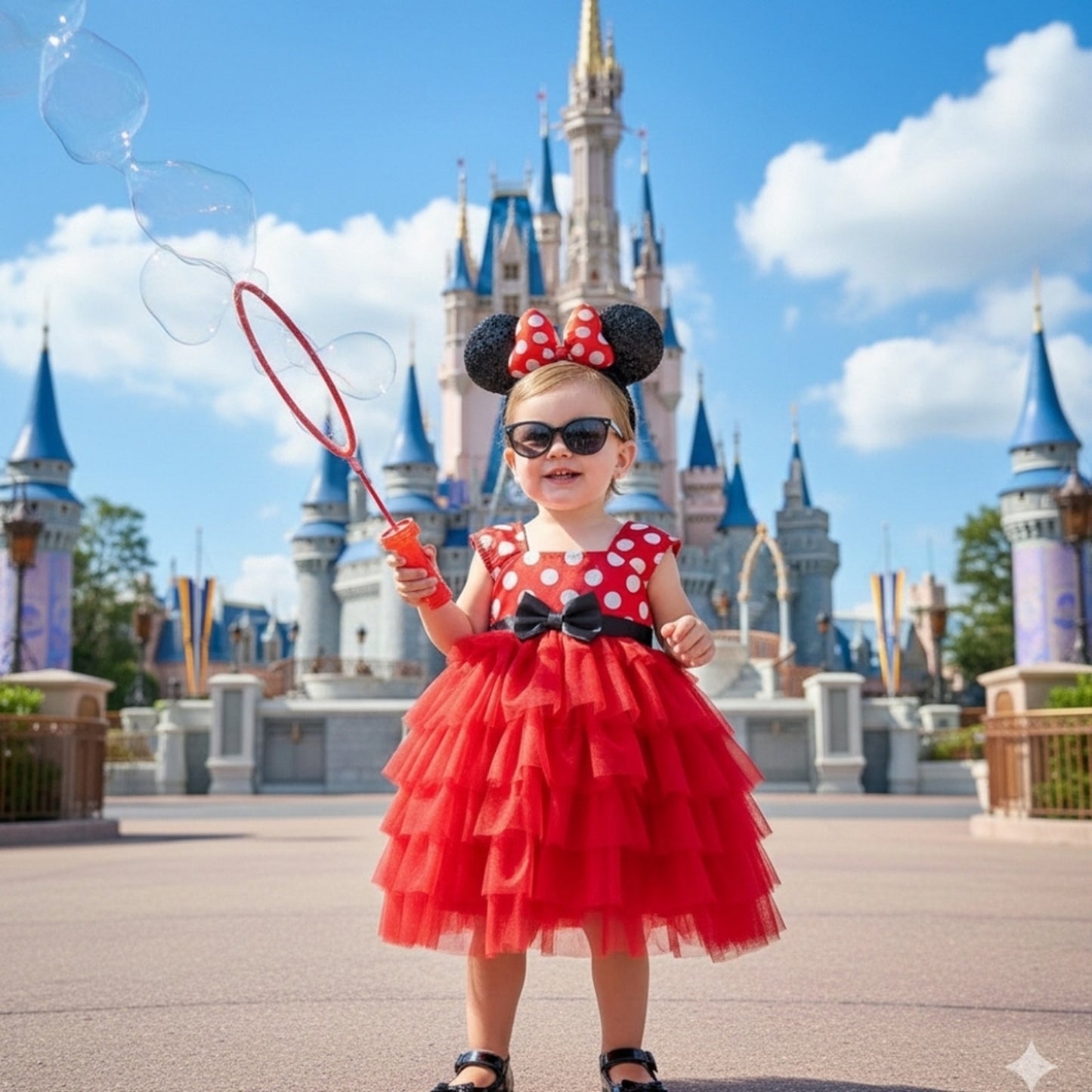 Minnie Mouse Classic Red Polka Dot Party Dress – Baby Size 18M