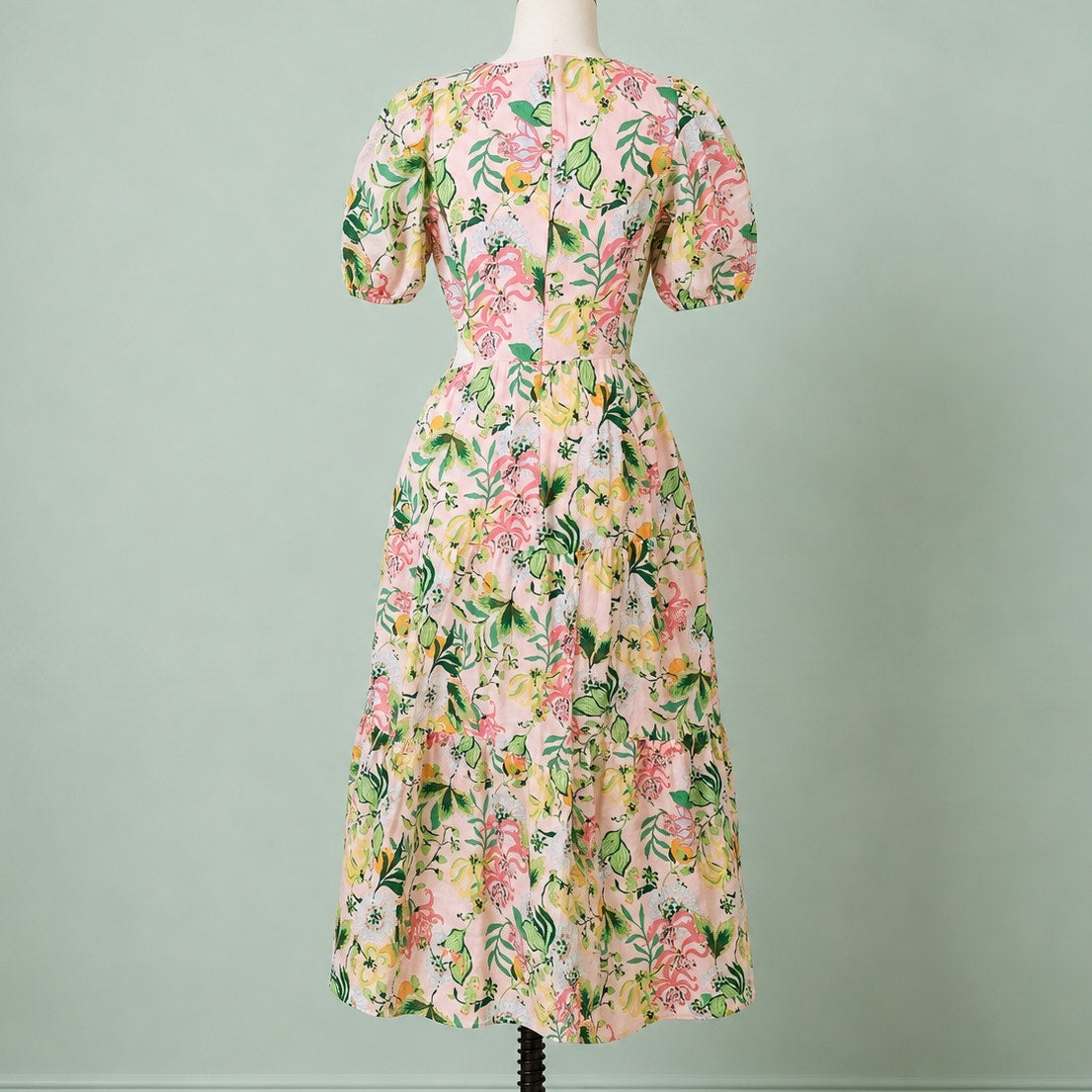 Lilly Pulitzer Women's Lyssa Floral Cotton Midi Dress Multi Via Amore Spritzer Size 8