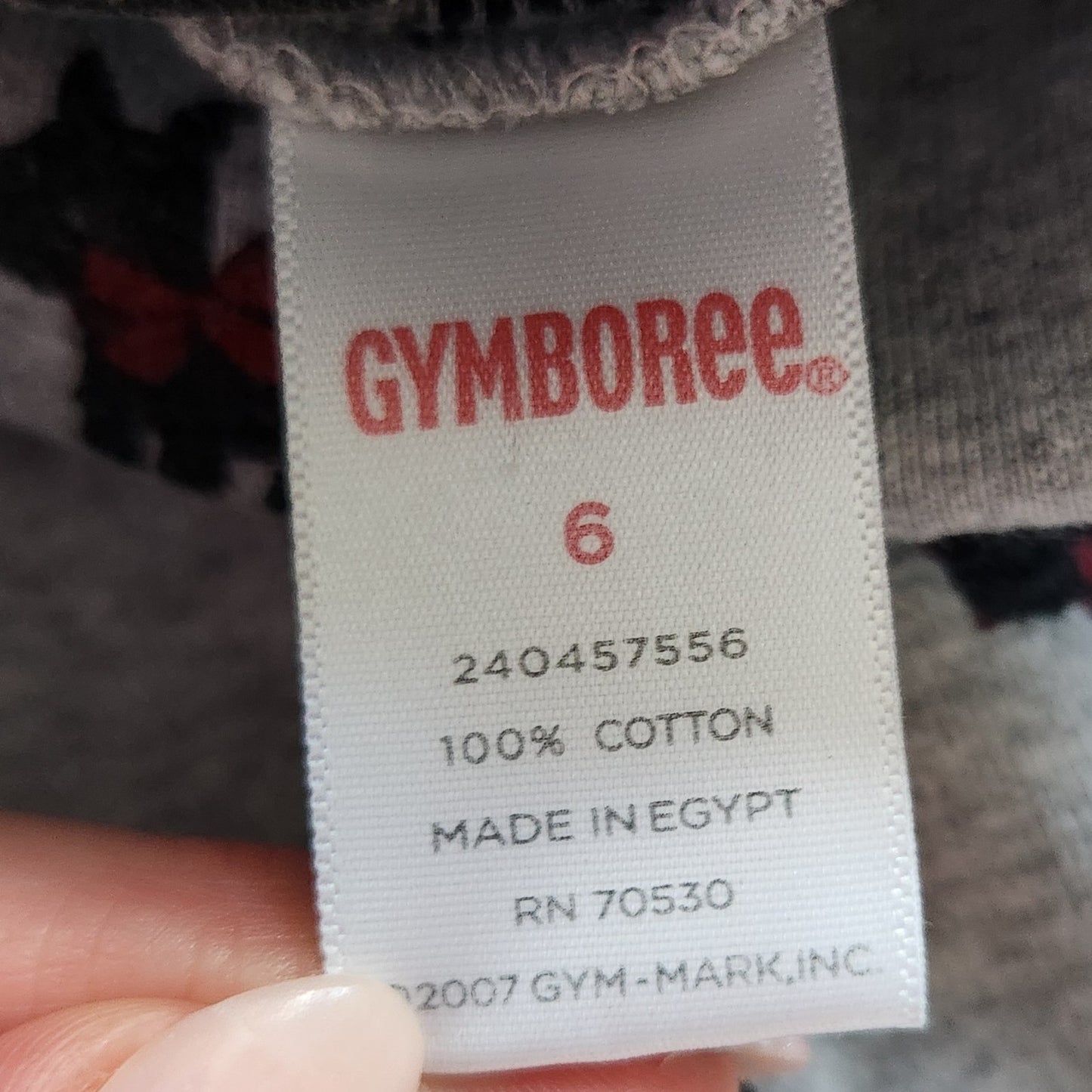 Gymboree Girls Scottie Dog Print Gray Turtleneck | 100% Cotton | Size 6