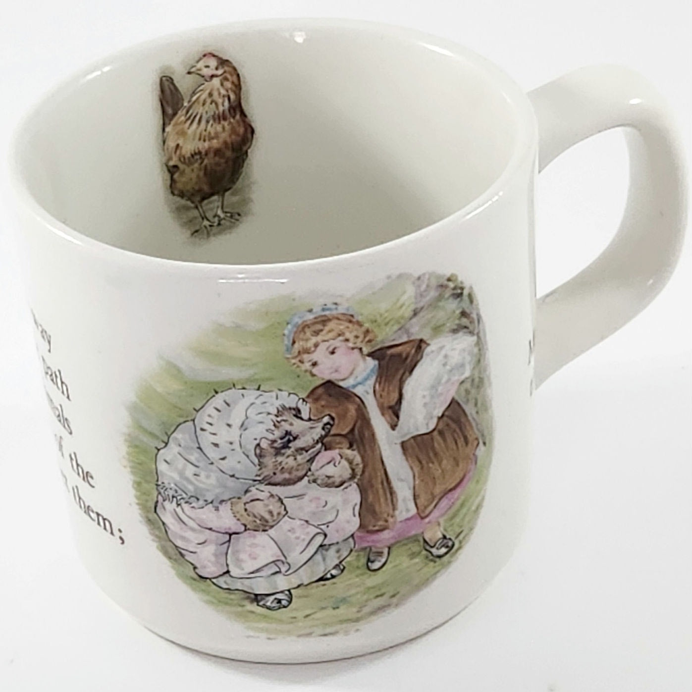 Vintage 1990s Wedgwood Beatrix Potter Peter Rabbit Plate & Mrs. Tiggy-Winkle Mug | Kids Home