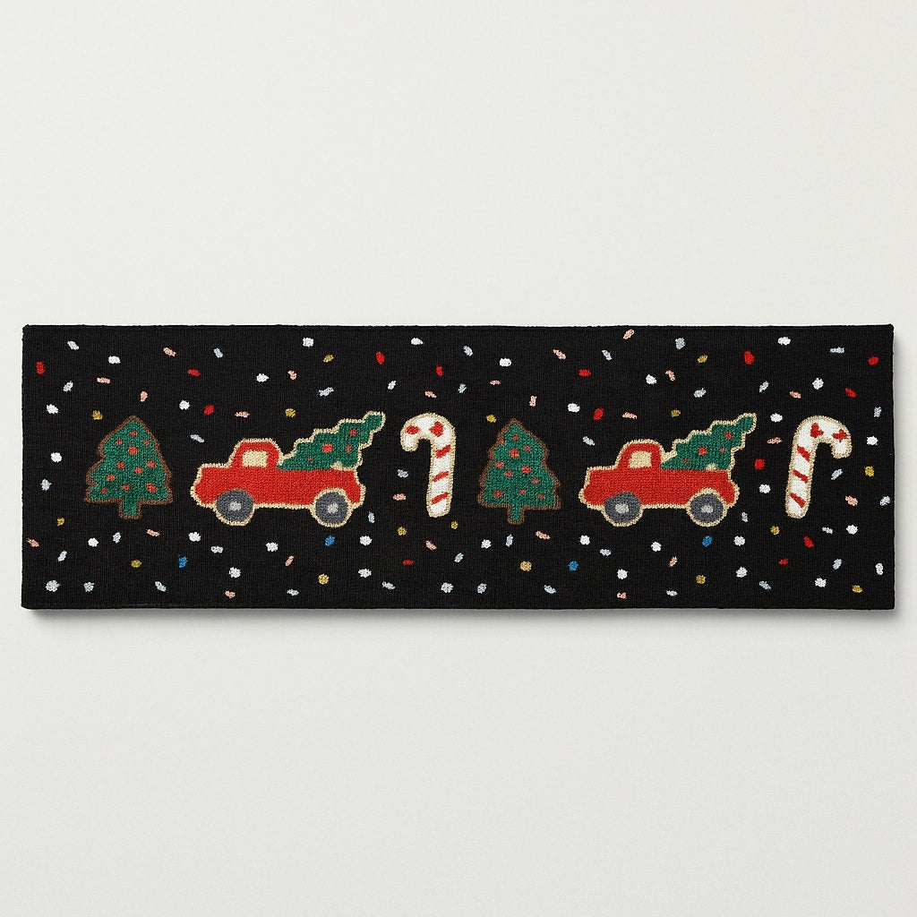 Holiday Truck Confetti Runner Rug – Limited Collector Edition | 20″×60″ (NWT)