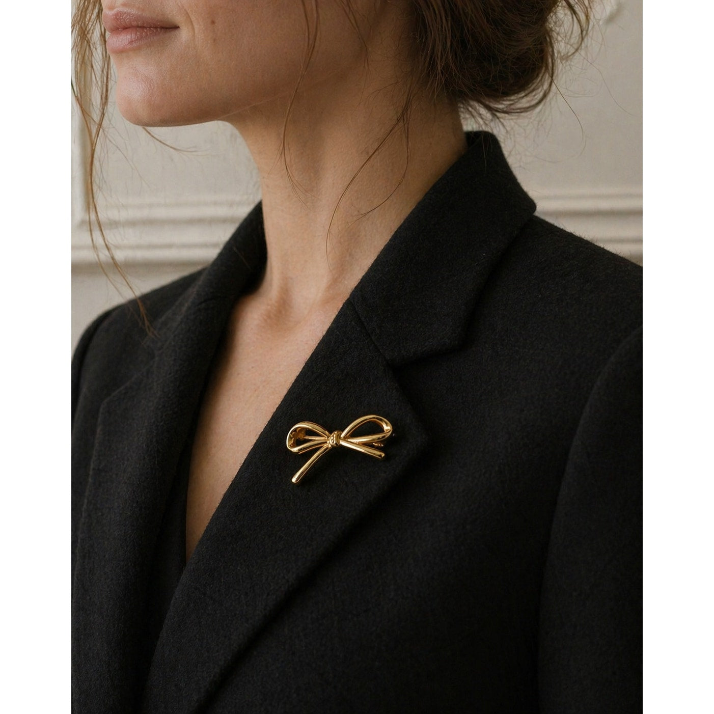 Minimalist MCM Bow Brooch