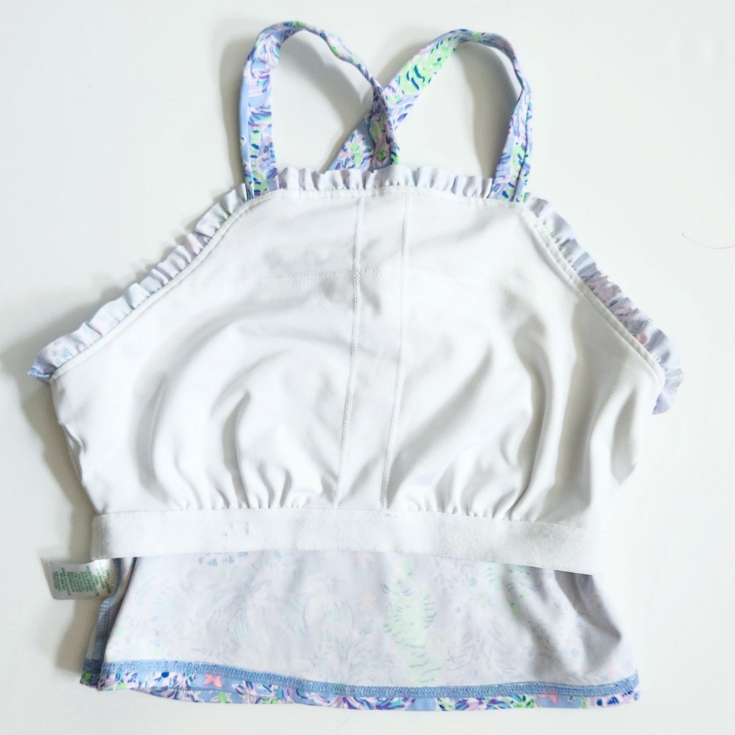 Lilly Pulitzer Luxletic Letitia Bra Tank – Blue Peri “The Turtle Package” – Size M