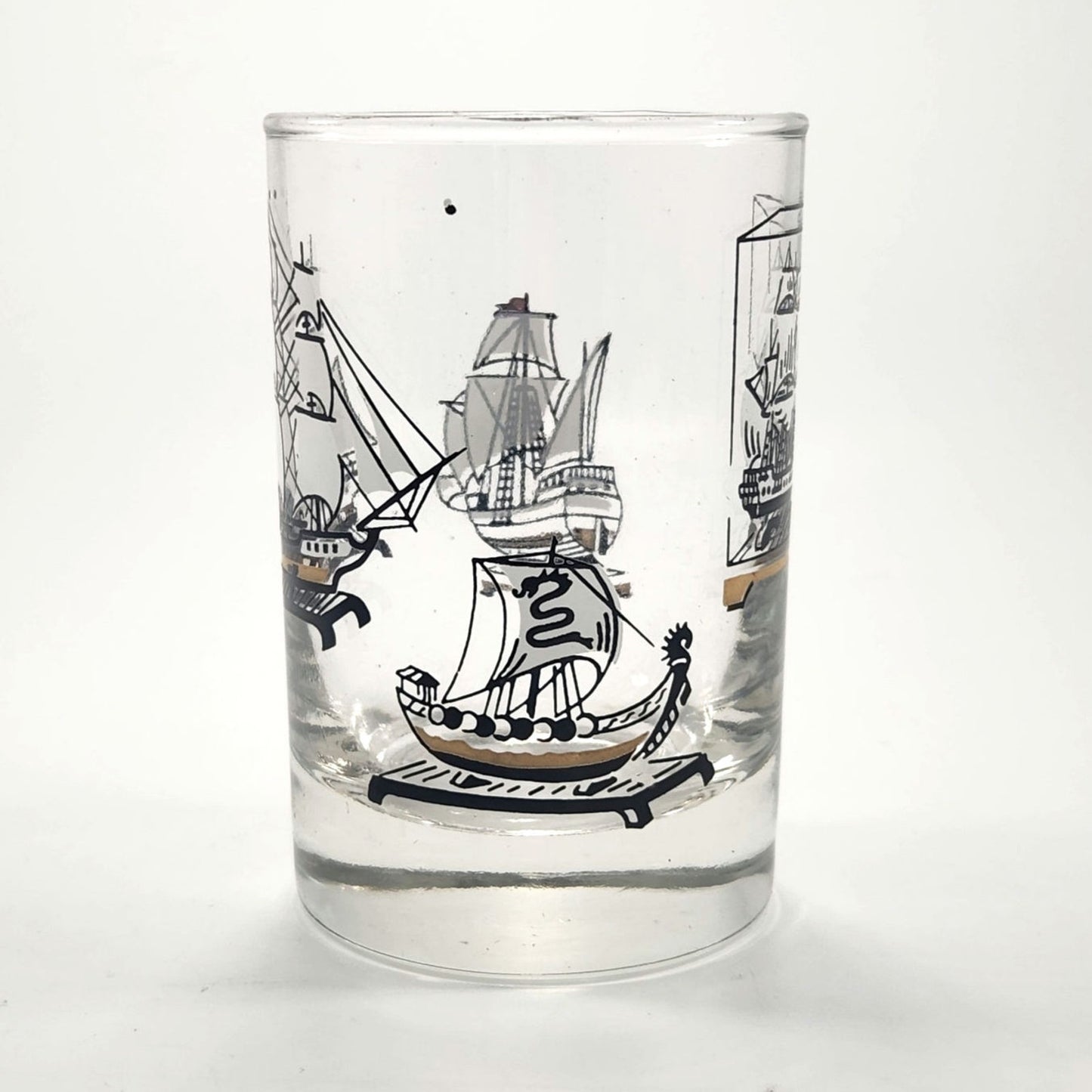 Set of 4 Vintage Mid-Century “Old Ships” Tumbler Cocktail Glasses