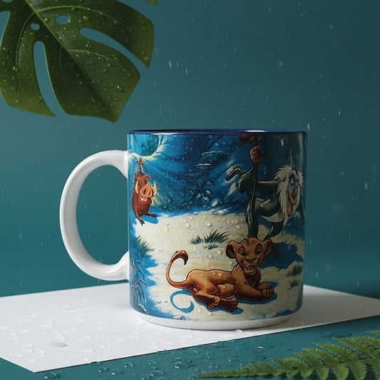 π¦ Vintage 90s Disney Parks The Lion King Mug | βCircle of Lifeβ Full-Wrap Art | Made in Japan