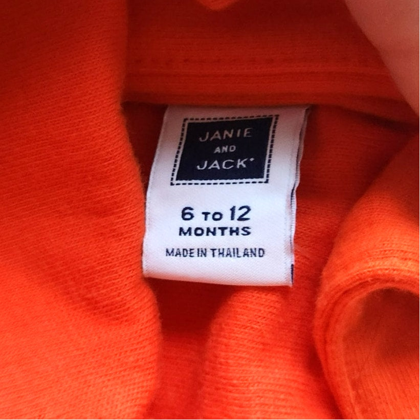 Orange Ruffle Strap Romper | 6–12 Months | NWT