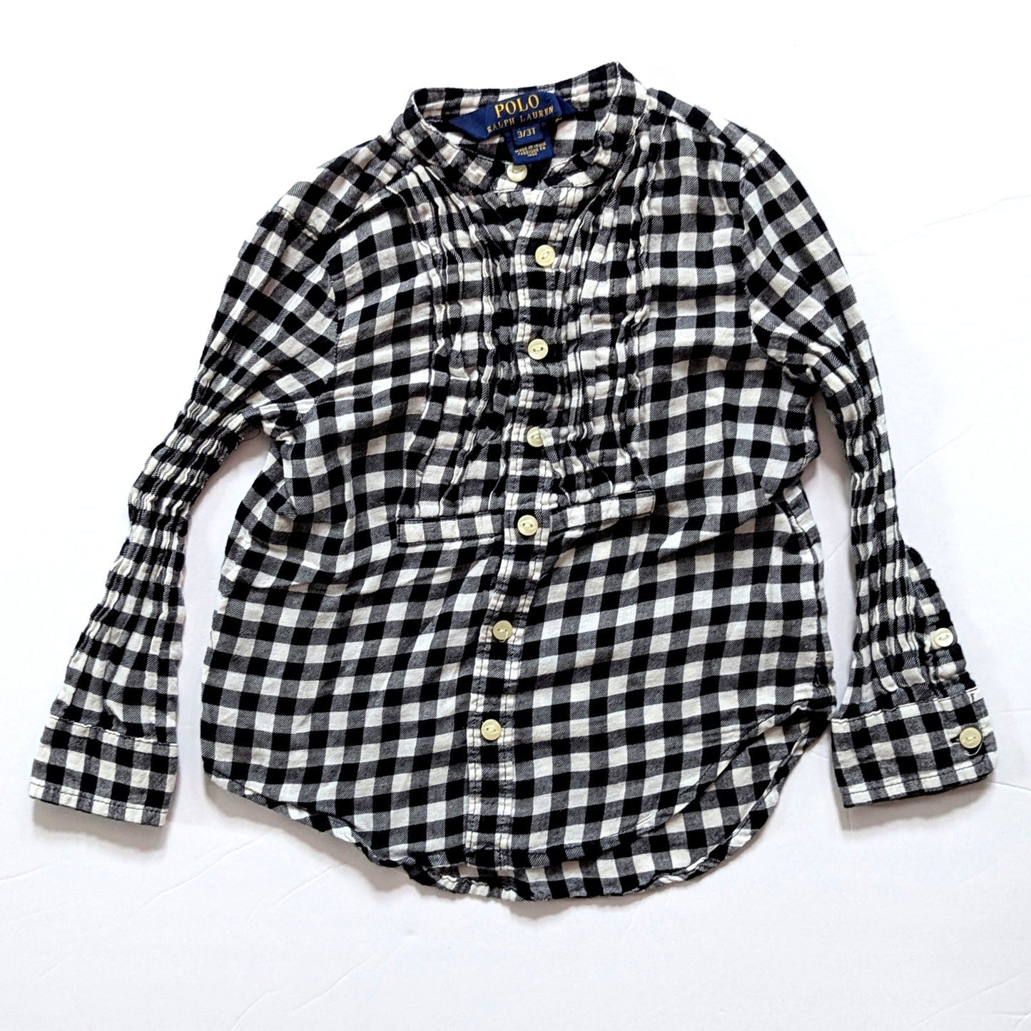 Black & White Plaid Flannel Tunic Shirt | Girls Size 3T