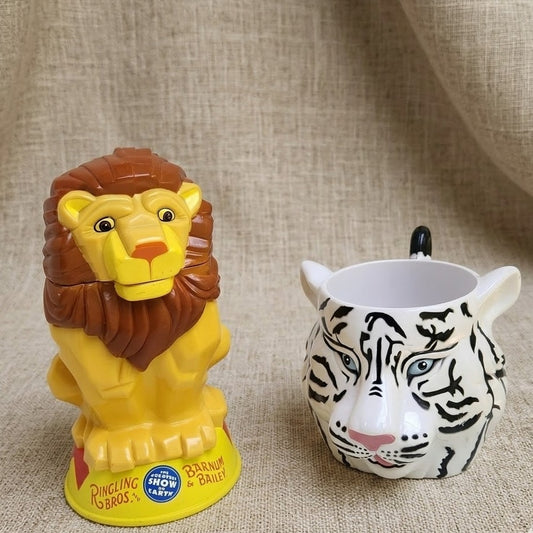 Vintage Y2K Circus Animal Mugs – Ringling Bros. Barnum & Bailey Kids Collectibles | Home Decor