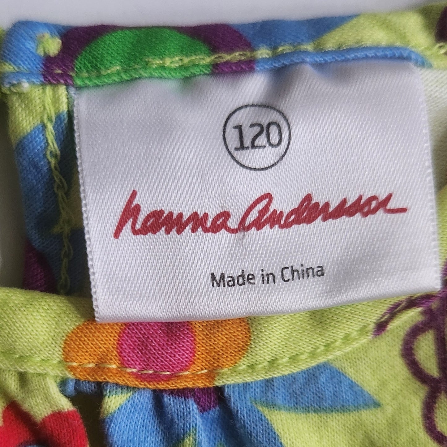 Hanna Andersson Girls Neon Yellow Flower Power Drop Waist Dress Size 120 cm | 6-7