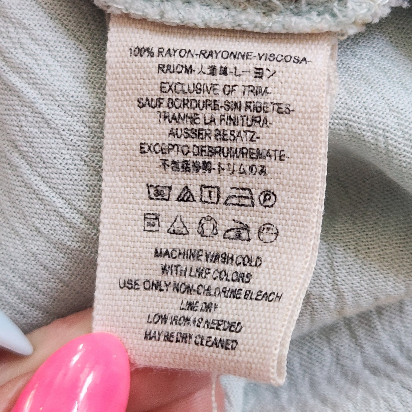 Free People Faded Floral Tunic Dress Women’s Small Mint Brown Sleeveless Swing Crinkle Boho