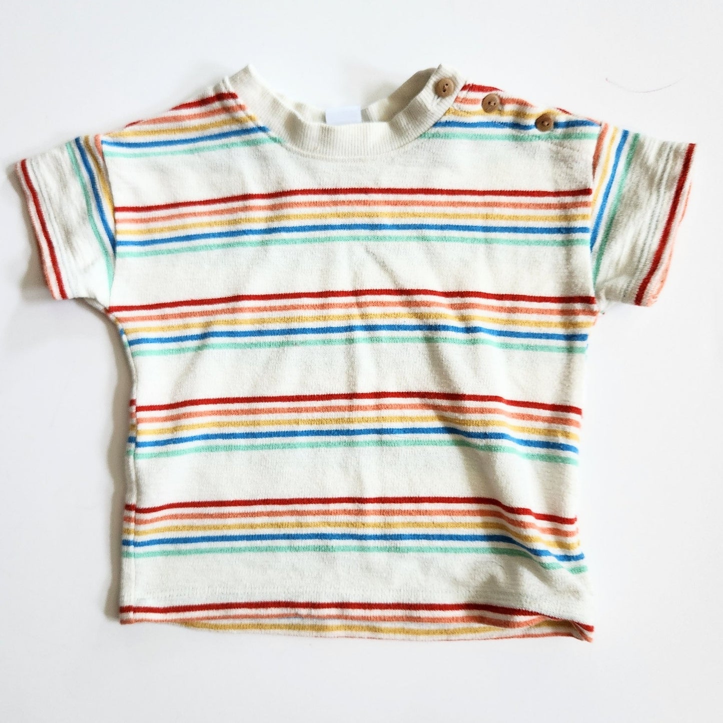 Toddler Outfit Old Navy Rainbow T-shirt & Oshkosh B'gosh Overalls Size 18-24 Mos