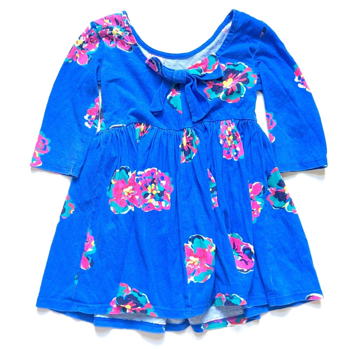 🌸 Lilly Pulitzer Girls Evelyn Dress – Royce Blue Corsage Print – Toddler Girls Size XS 2–3 2T🌸