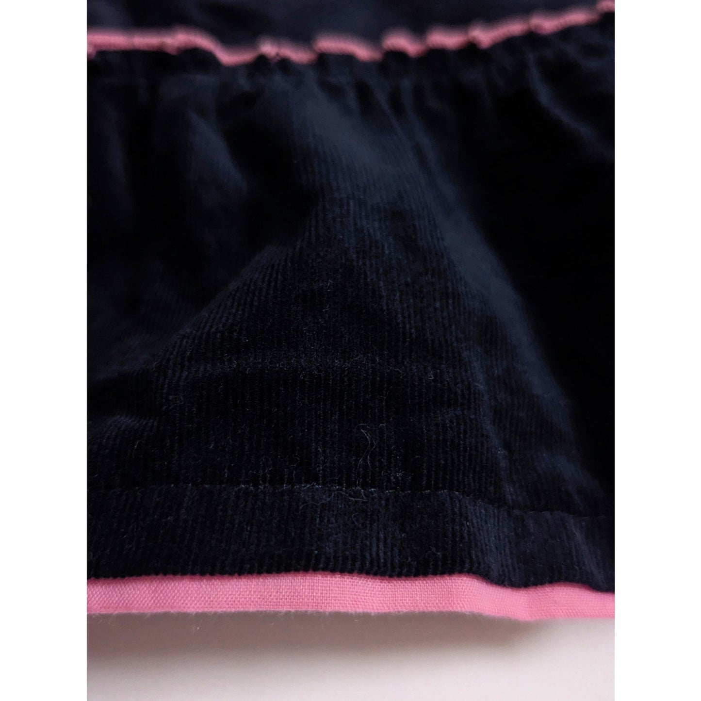 Little Bitty Navy Corduroy Jumper Dress, Pink Top, and Hat Set | Girls 6X NWT