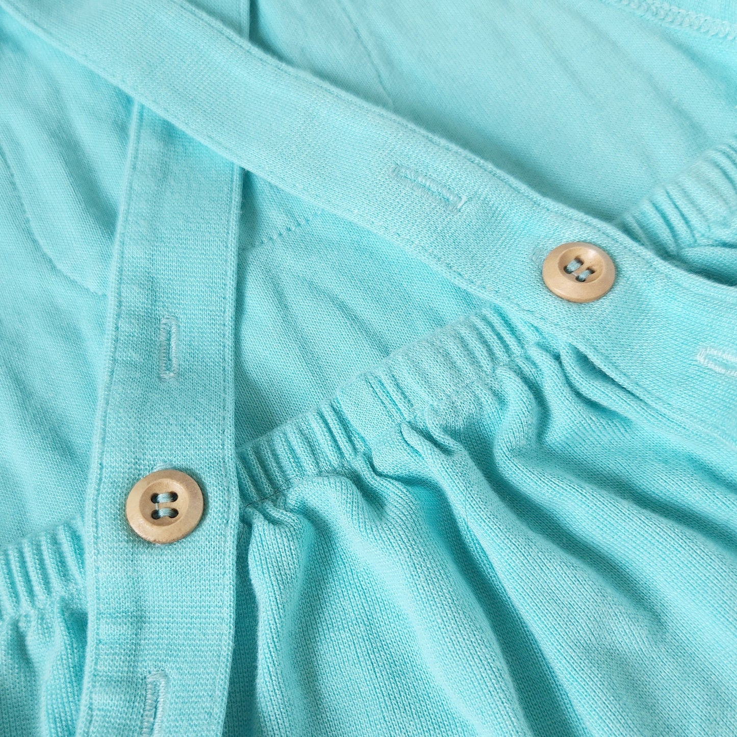 Bamboo Jersey Adjustable Overall Romper Pants – Turquoise Size 3T NWOT