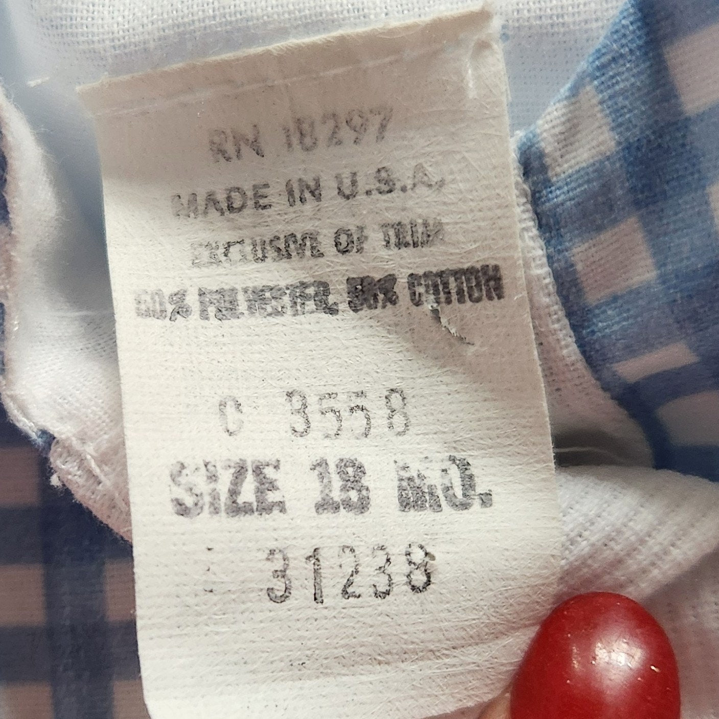 Vintage 1980s Baby Girl Dress – Blue Gingham Bunny Rabbit & Tulip Teapot Appliqué – Infant 18 Months Easter Spring Tea Party Outfit