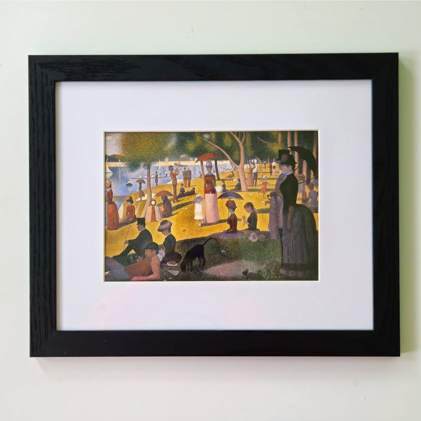A Sunday Afternoon on the Island of La Grande by Seurat | Seine Framed Print