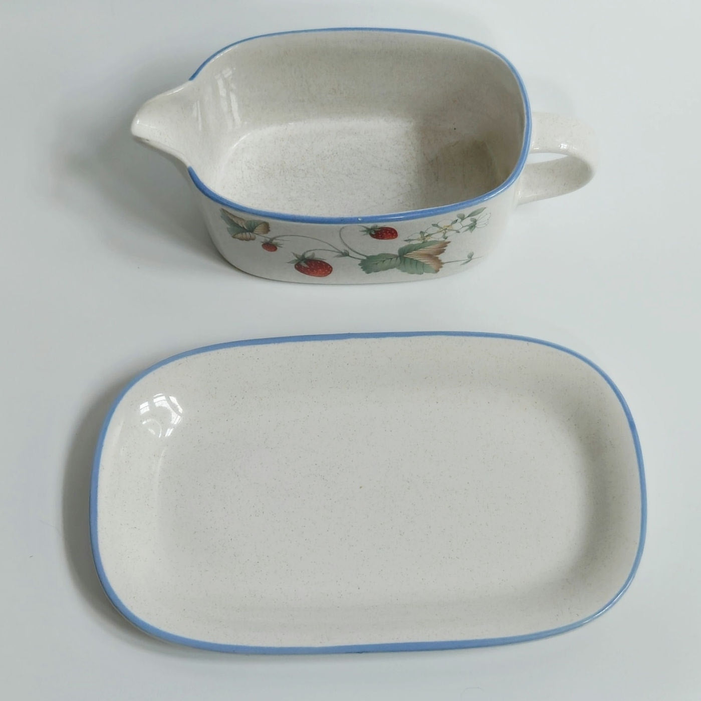 Vintage Savoir Vivre "Luscious" Gravy Boat with Underplate | 1980s Stoneware
