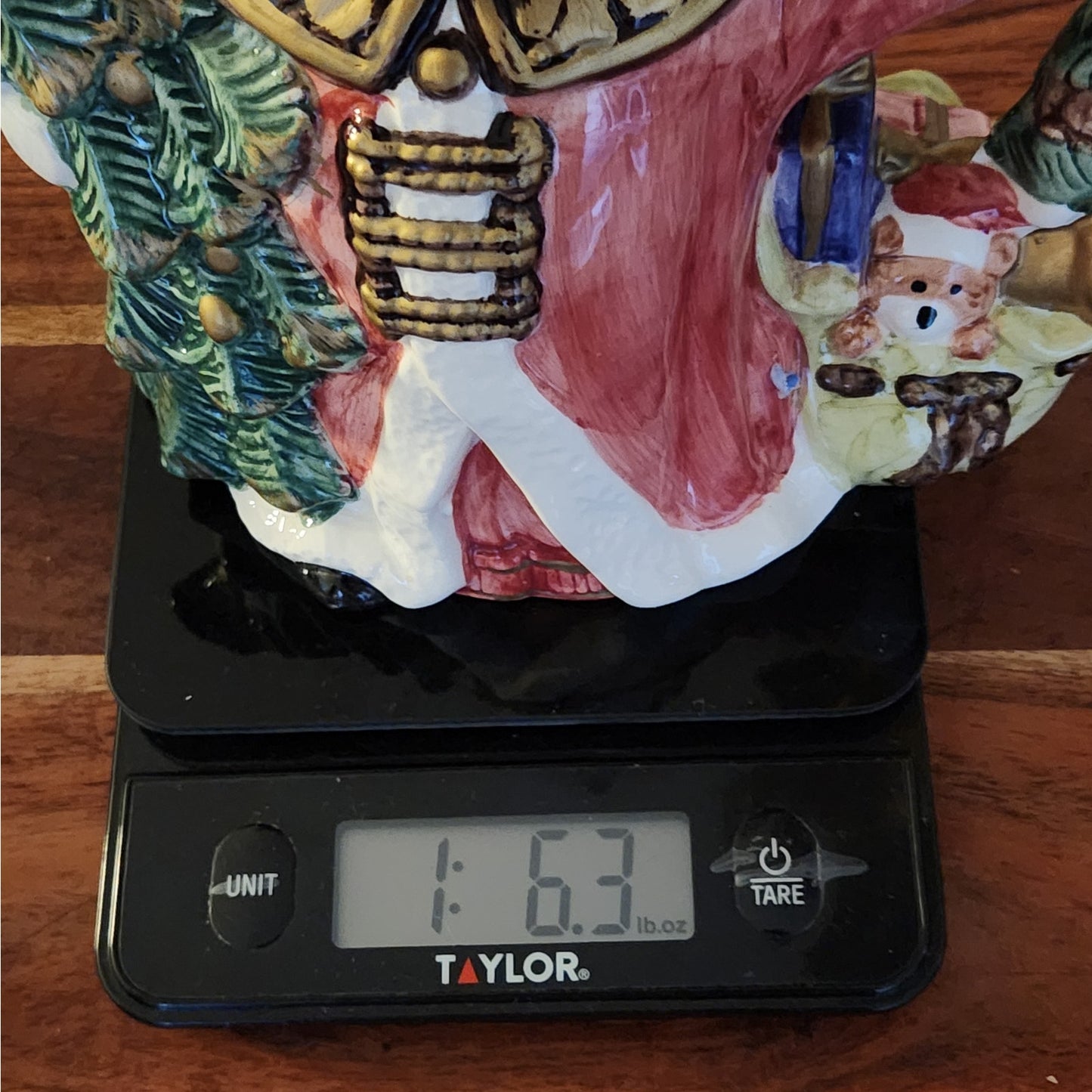 Vintage World Bazaars Santa King Ceramic Pitcher / Teapot – Early 2000s Regal Father Christmas