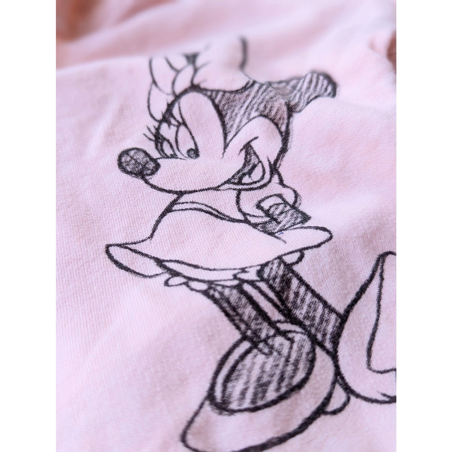 Disney Baby Minnie Mouse Hooded Ears Peach Sweatsuit Two Piece 3 mos