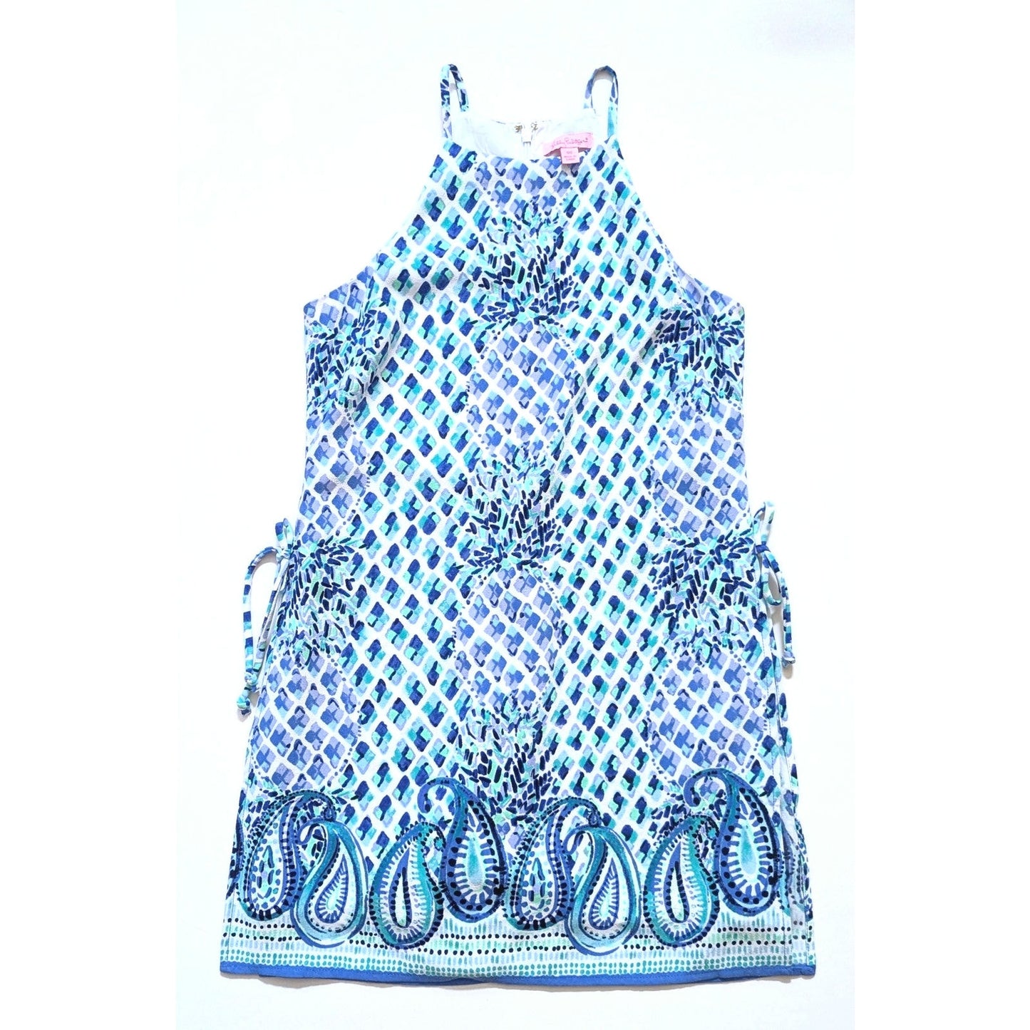 Lilly Pulitzer Women's Pearl Shift Romper Dress Blue White Pineapple Print Size 00