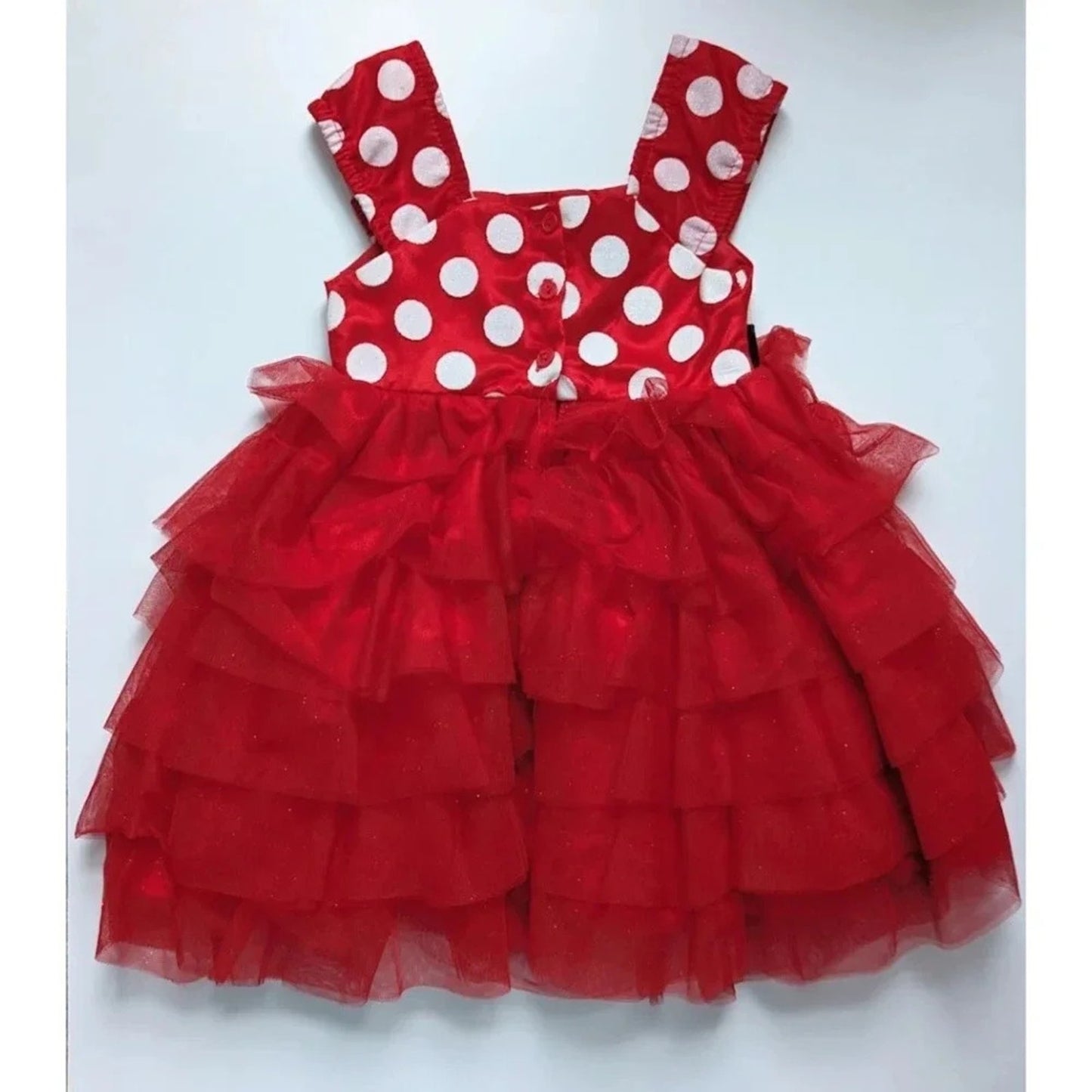 Minnie Mouse Classic Red Polka Dot Party Dress – Baby Size 18M