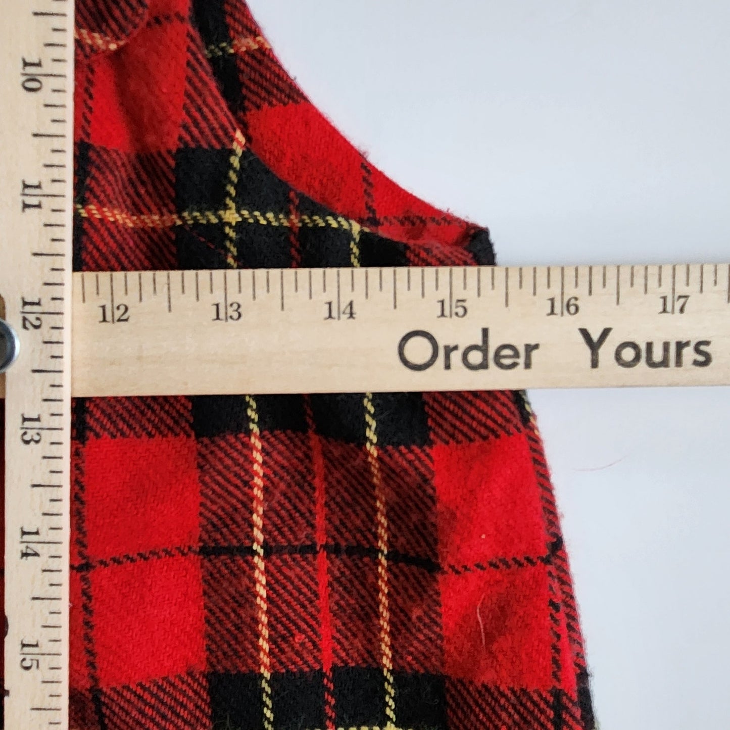 Vintage Talbots Kids Red Plaid Wool Jumper Dress Size 12 | 1990s Girls Wool Blend Shift Dress with Adjustable Straps | Preppy Holiday Outfit