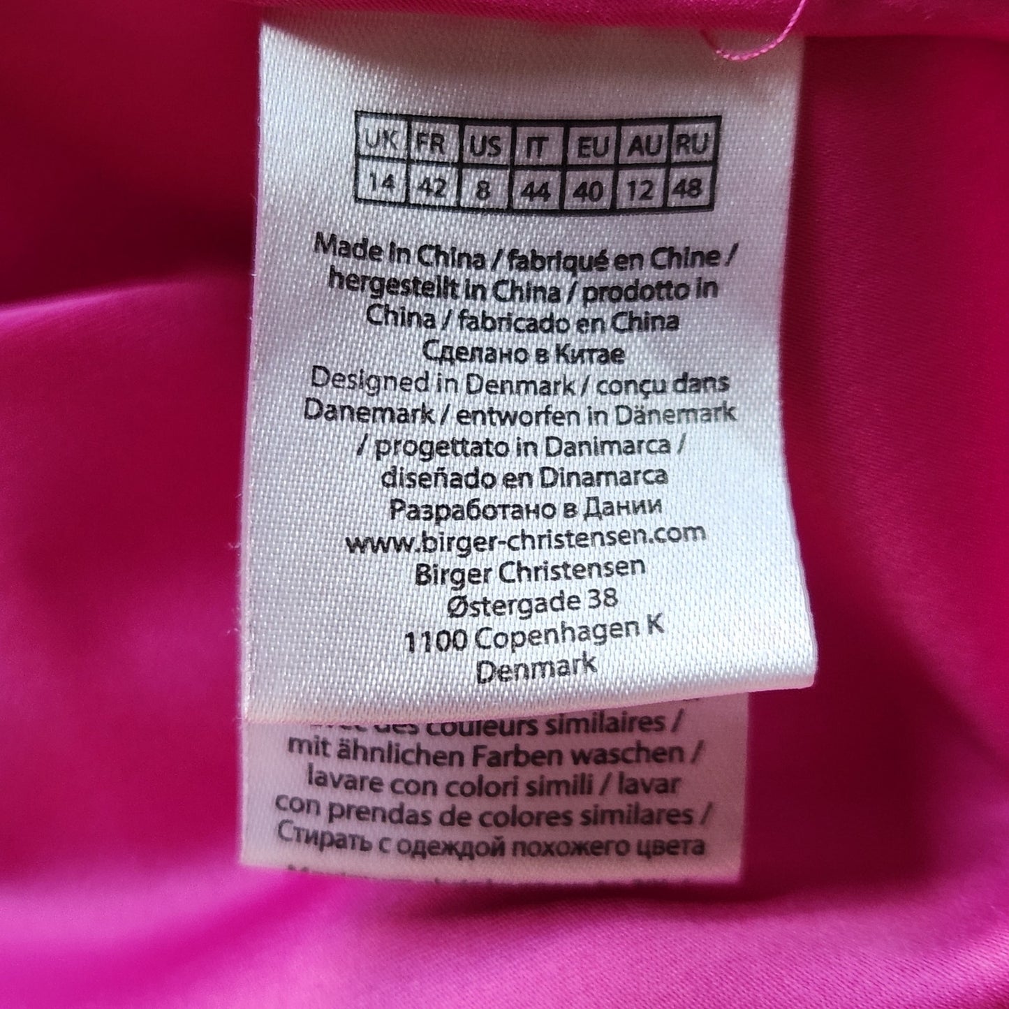 💖 ROTATE Birger Christensen Women's Natalie Fuchsia Pink Bow Mini Dress Size 8