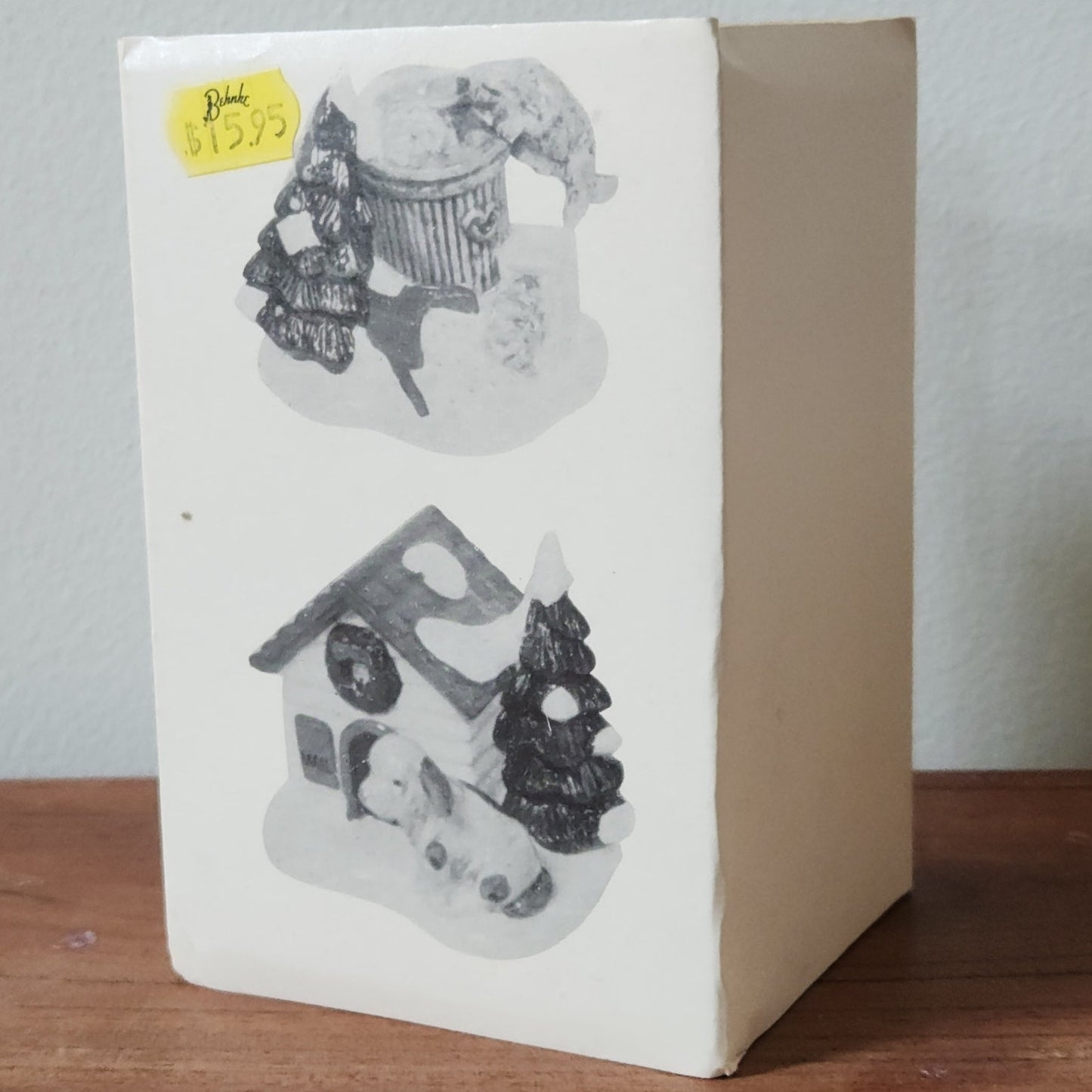 Department 56 Snow Village Cat and Dog Set of 2 | 1988 Christmas Figurines Boxed