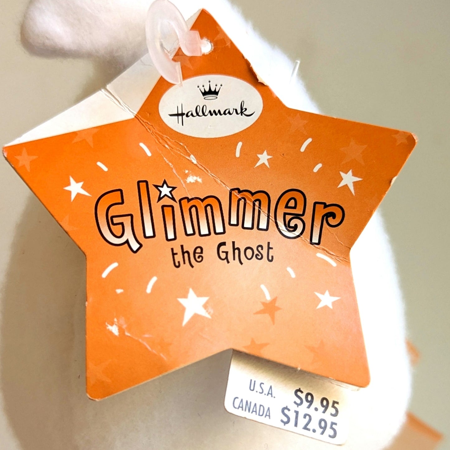 Vintage Y2K Hallmark “Glimmer the Ghost” Plush — Spooky Cute Kids Halloween Collectible