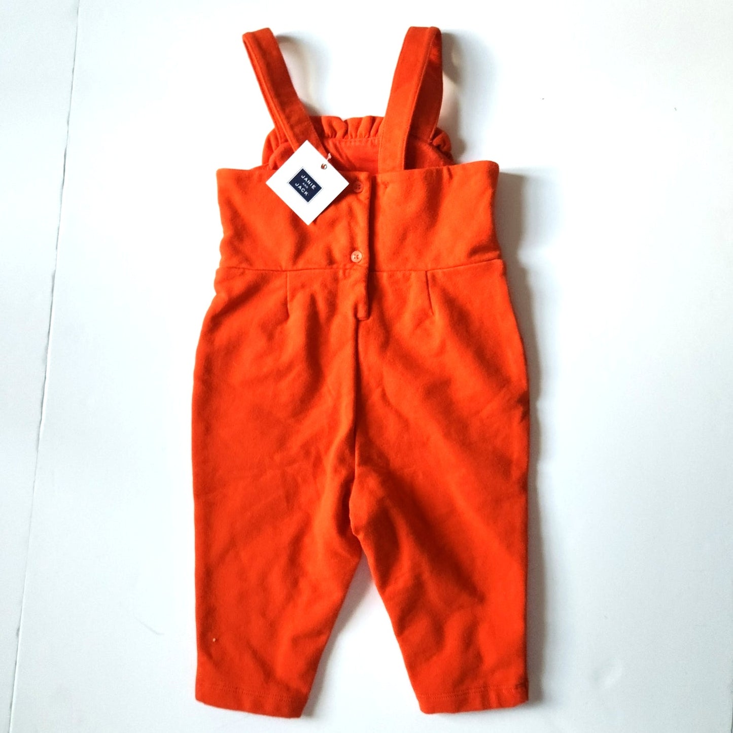 Orange Ruffle Strap Romper | 6–12 Months | NWT