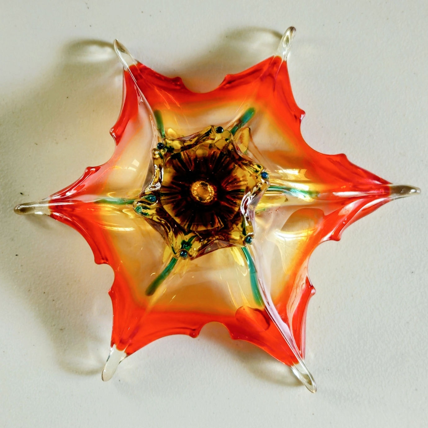 1960s Murano Glass Starfish Centerpiece Bowl