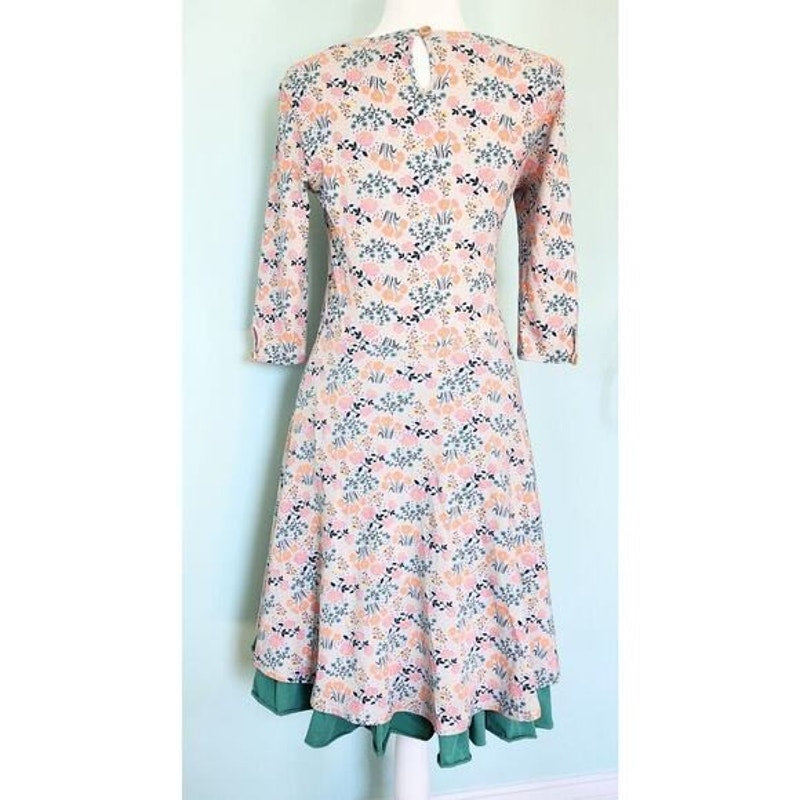 Matilda Jane x Joanna Gaines Once Upon A Time Down On The Farm Dress | Floral Mint Green Coral | Women's Size Small