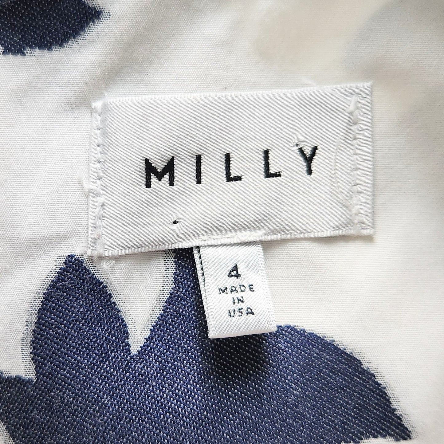 Milly Women's Floral Dakota Jacquard Dress In Navy Size 4