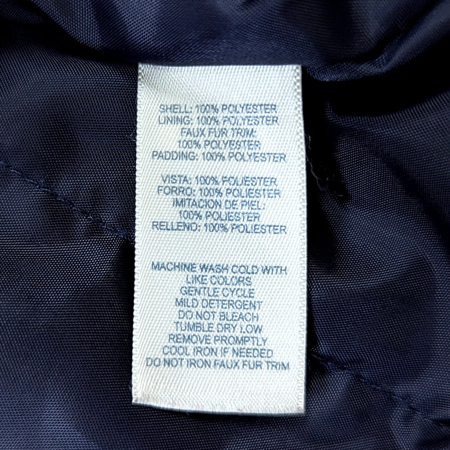 OshKosh B’Gosh Girls Navy Double Breasted Faux Wool Coat with Shearling Collar – Size 6 / 6X