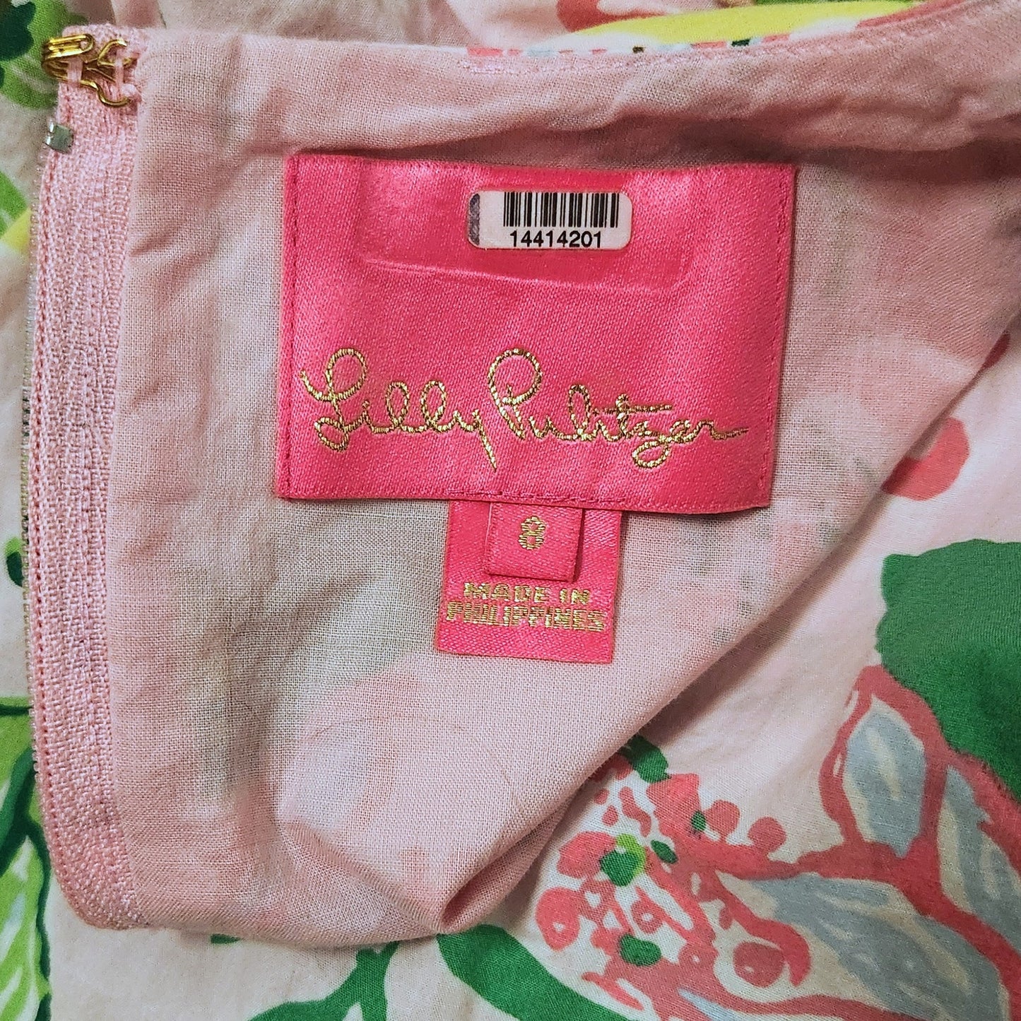 Lilly Pulitzer Women's Lyssa Floral Cotton Midi Dress Multi Via Amore Spritzer Size 8