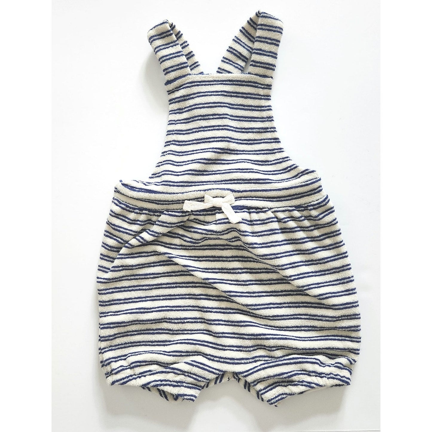 Janie and Jack Adjustable Baby Striped Terry Cloth Overall Size 6-12 months
