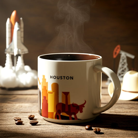 Rare Starbucks “You Are Here” Collection Houston, Texas Mug • 14 oz • Space City