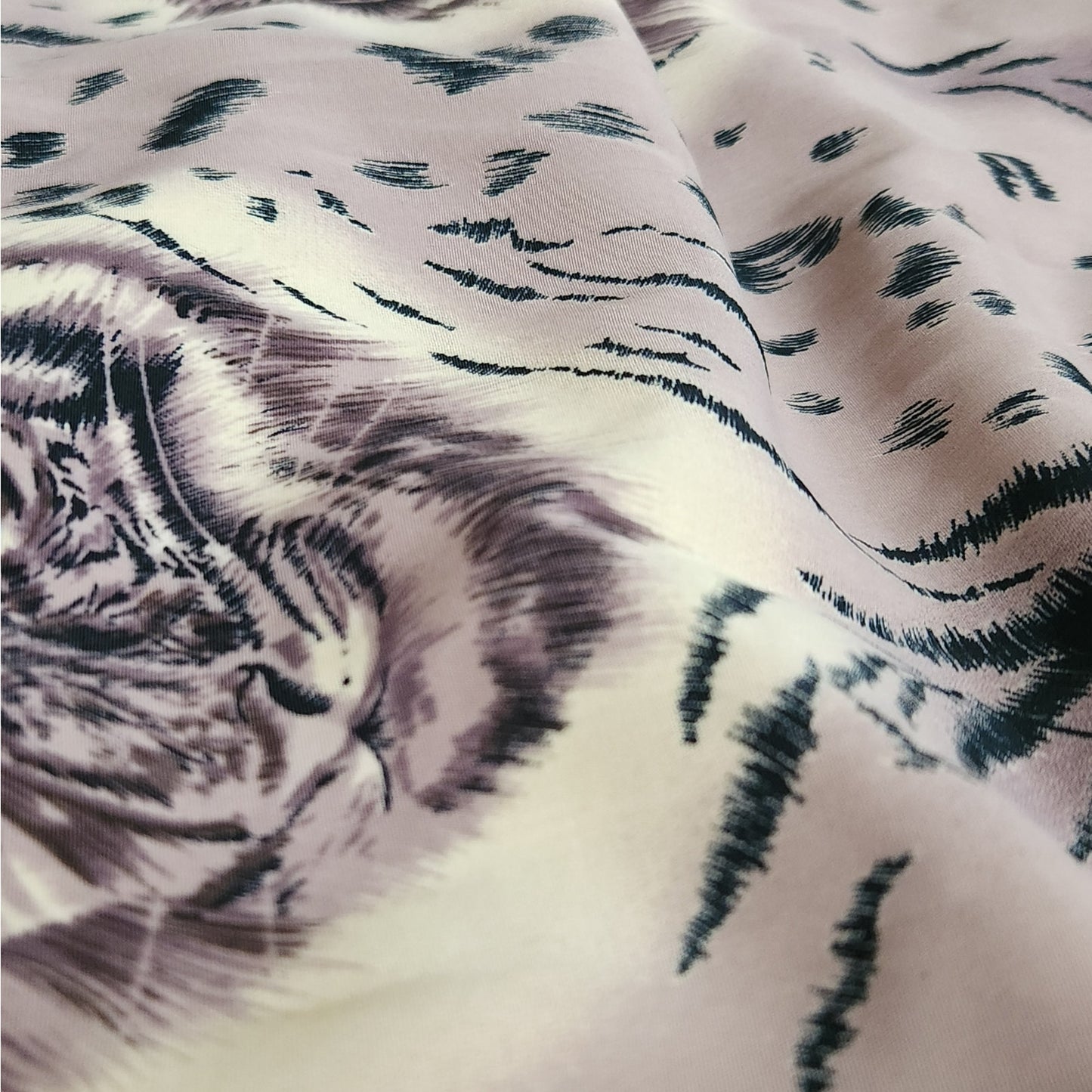 Vintage Safari Animal Print Silk-Feel Scarf – Mauve Square