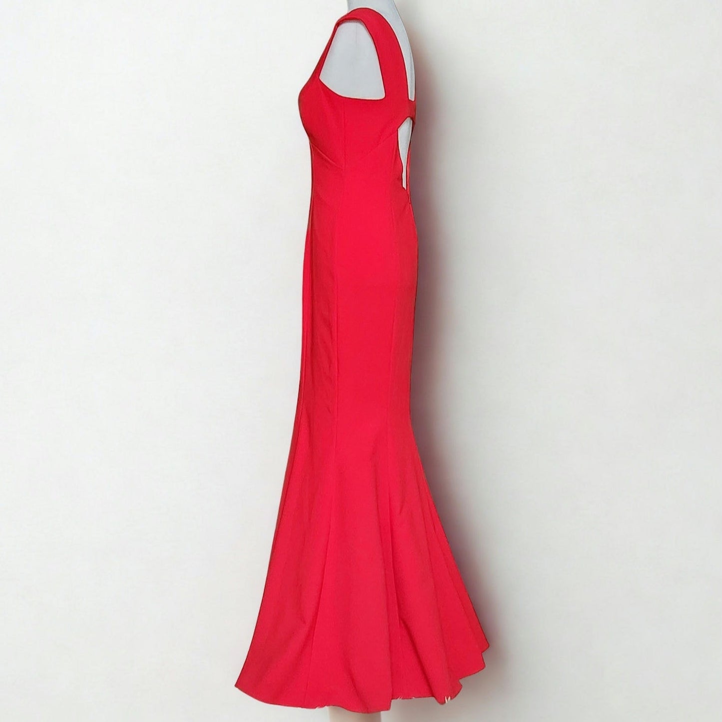 Jay Godfrey Women's Red Cutout Back Sleeveless Mermaid Gown Women’s Size 2 Formal Dress