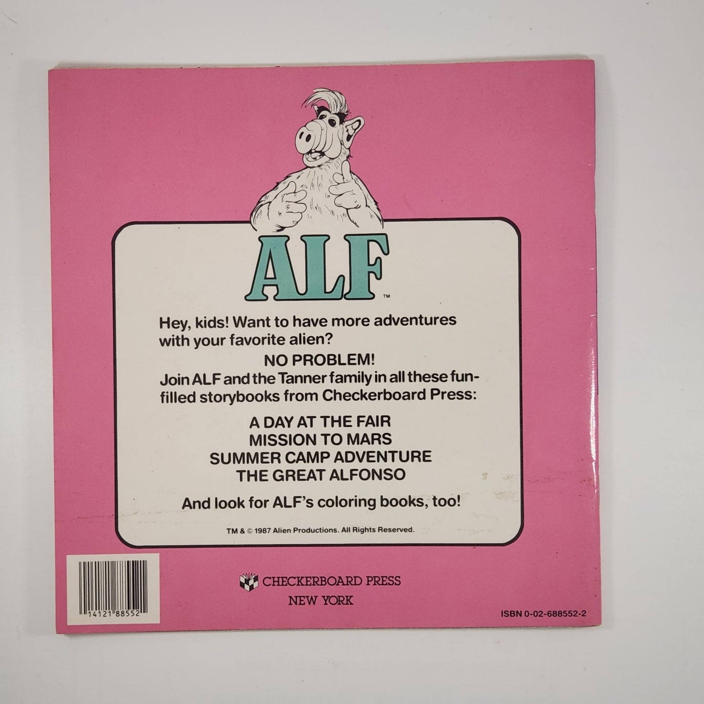 Vintage 1987 ALF Book – Mission to Mars – Checkerboard Press | 1980s Nostalgia