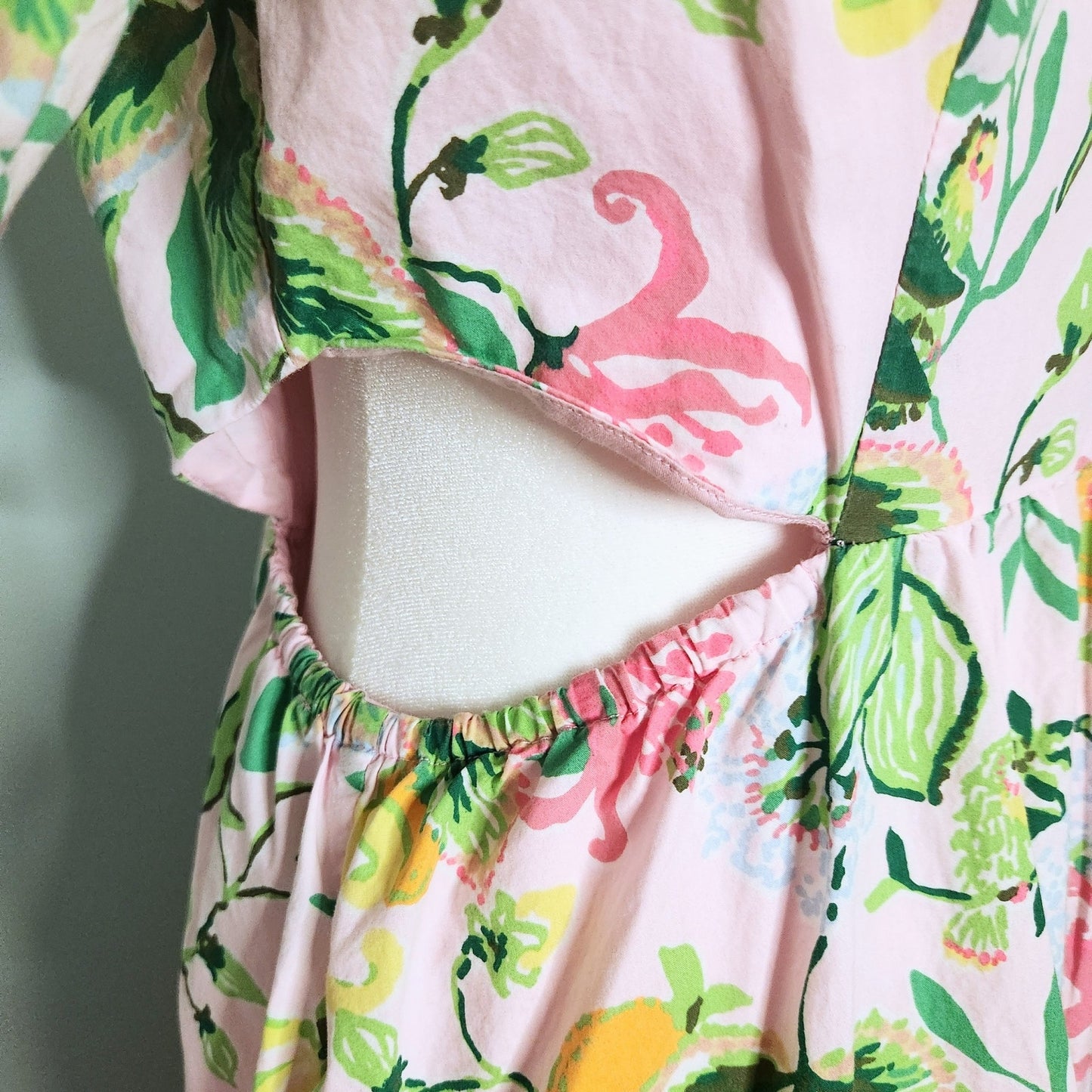 Lilly Pulitzer Women's Lyssa Floral Cotton Midi Dress Multi Via Amore Spritzer Size 8