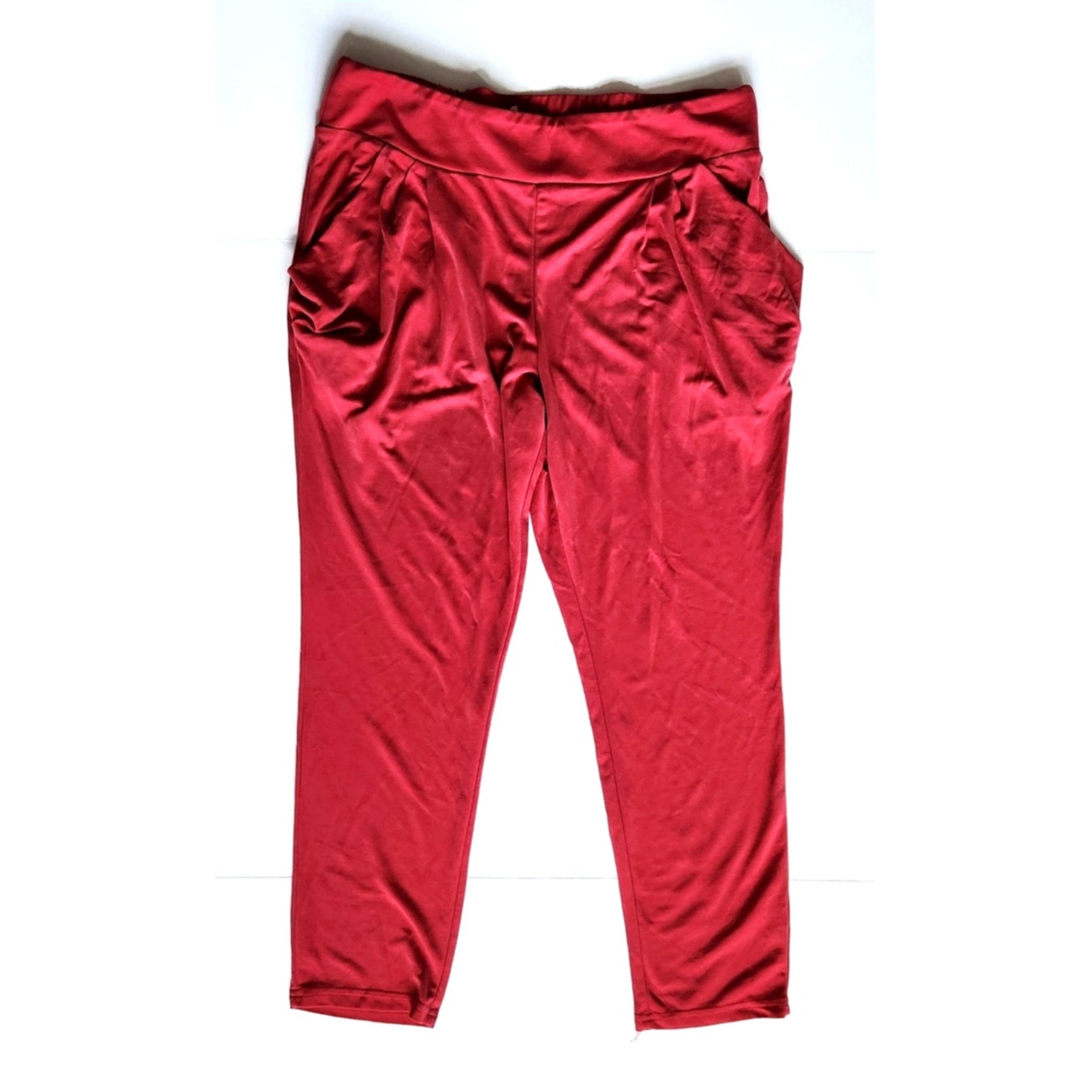 Free People Slouchy Draped Modal Jogger Pants – Cherry Red – Women's Size L
