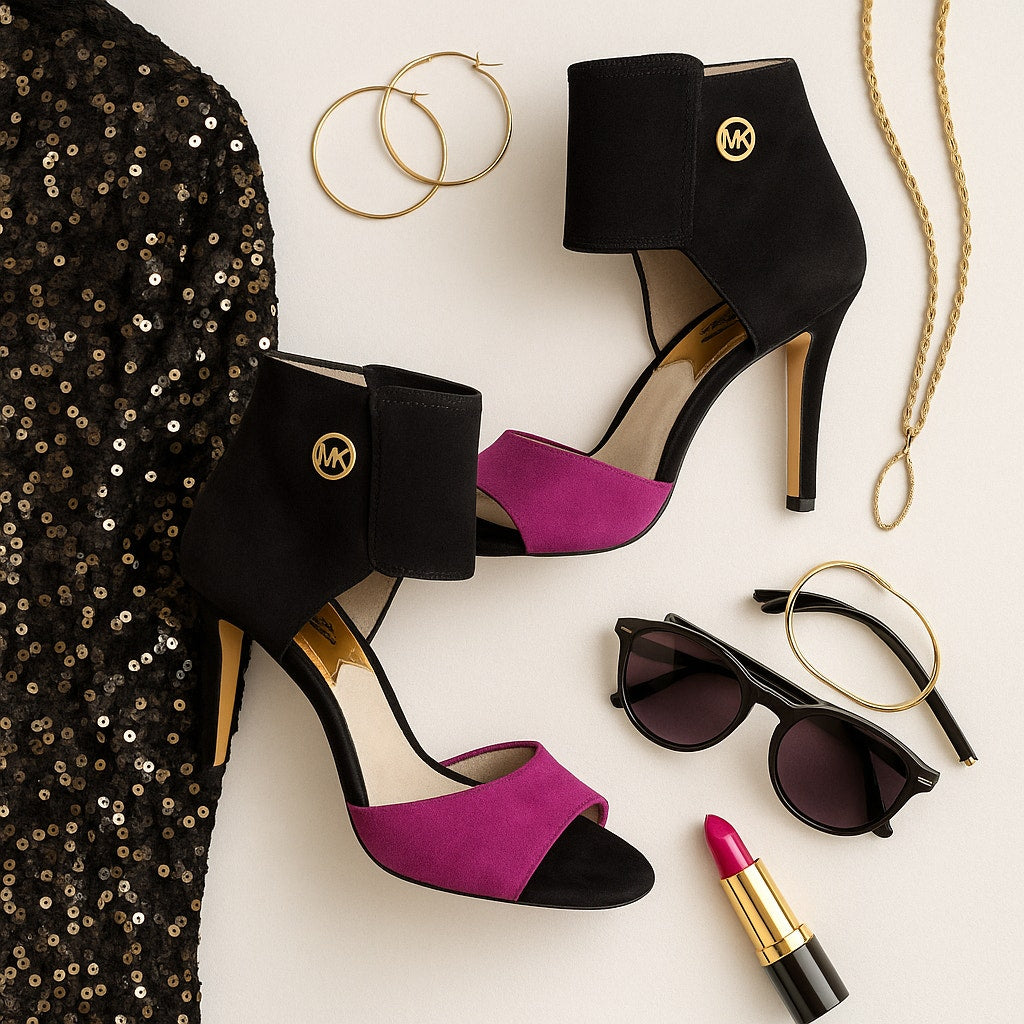 Michael Kors Sivian Bootie Suede Pomegranate Stiletto 4.5” Heels Size Women 8 M