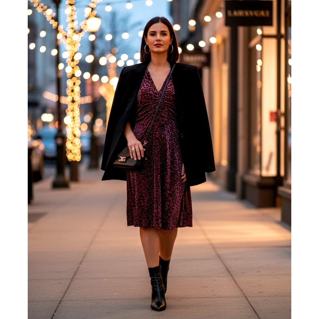 ✨ TOPSHOP “Bizzy Lizzy” Red Velvet Floral Puff Sleeve Tea Dress | Size 12 ✨